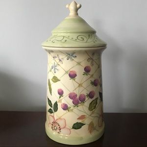 Hand painted ceramic cookie jar kitchen decor S